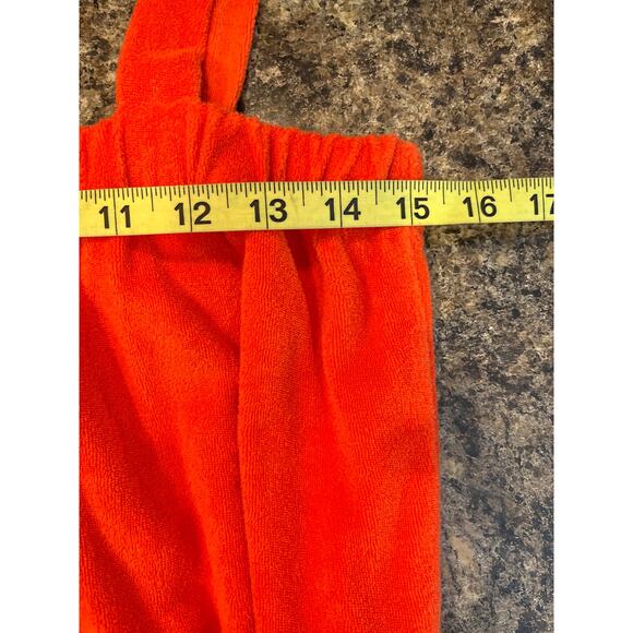 Boden Orange Terry Cloth Sleeveless Romper Size 2 - Picture 7 of 9